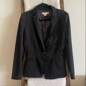 H&M classic solid black single-breasted blazer